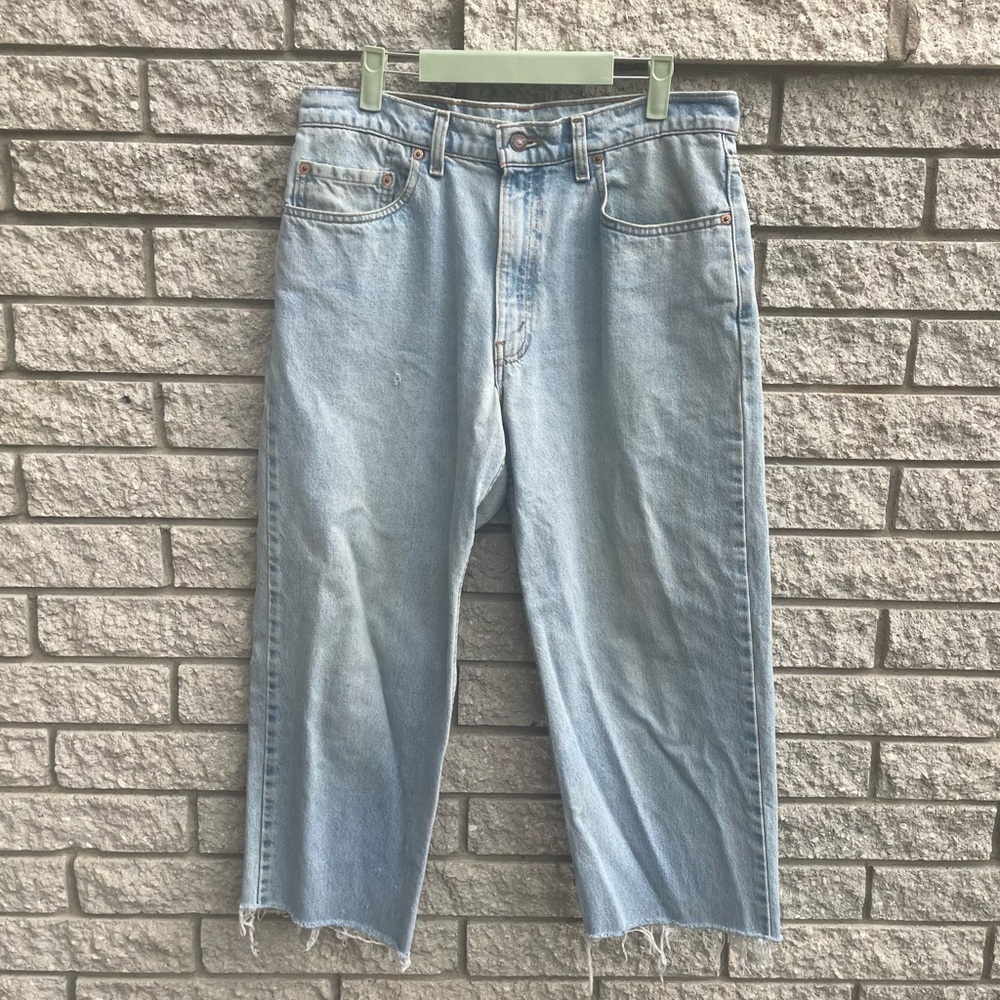 Vintage 90's Levis 505 Relaxed Fit Jeans Size 34 Distressed & Frayed Size 34